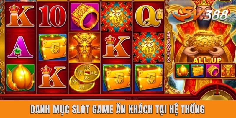 Danh mục slot game ăn khách tại hệ thống